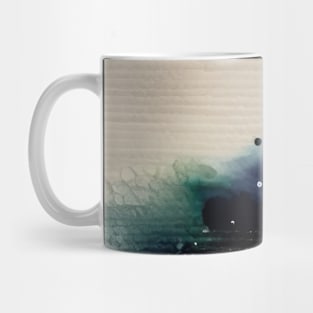 Abstract art in teal, gold and purple Mug